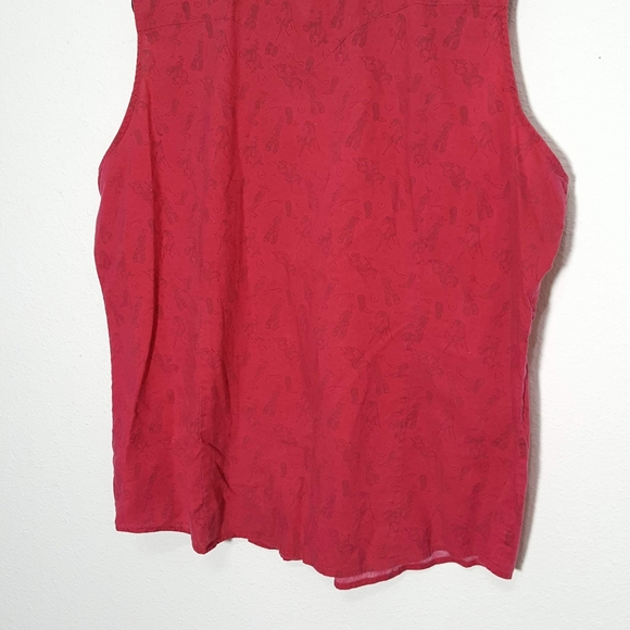 Wrangler Blues | western snap button sleeveless shirt XXL plus size VTG flaw - Picture 8 of 16